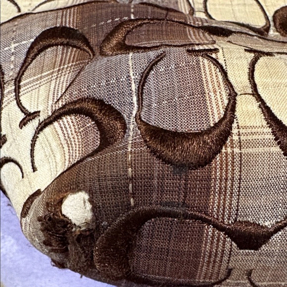 Coach Brown and Tan Signature Tote - Picture 8 of 10